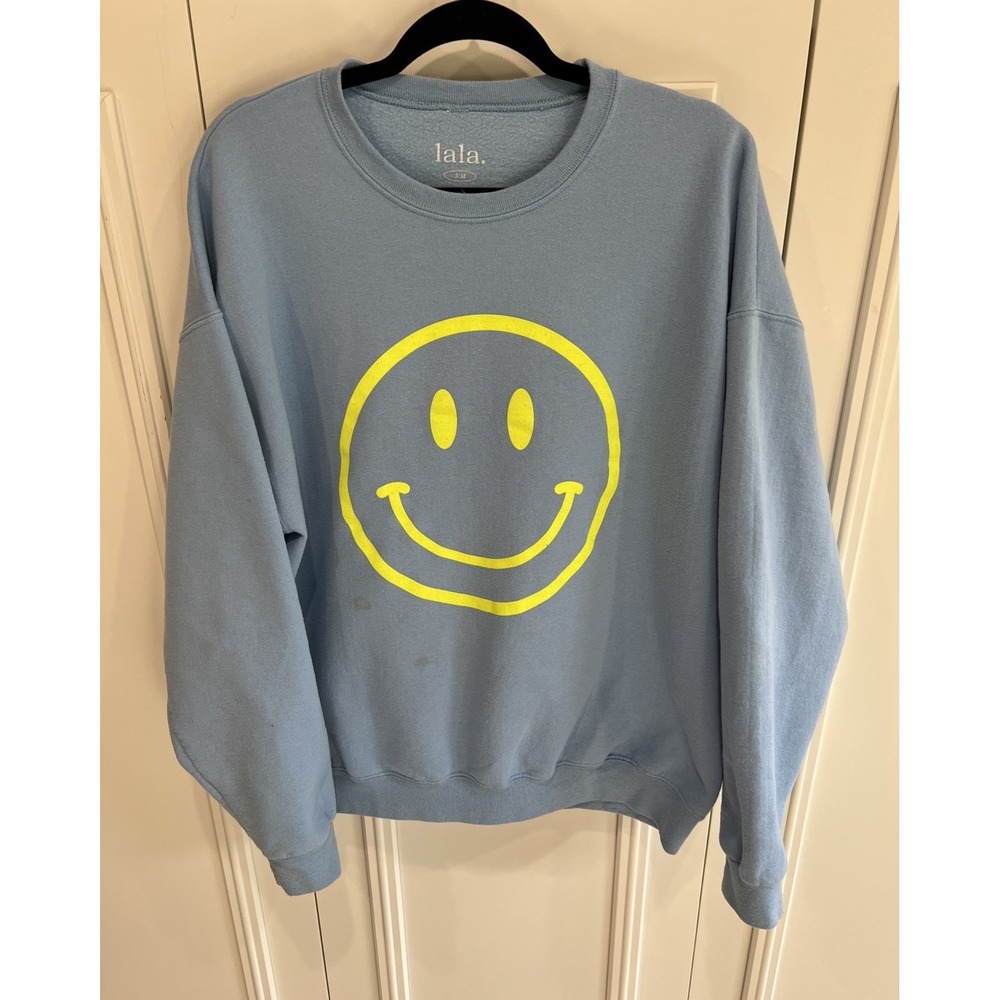Dressed In Lala The World Needs Your Magic Oversized Smiley Sweatshirt Size S/M